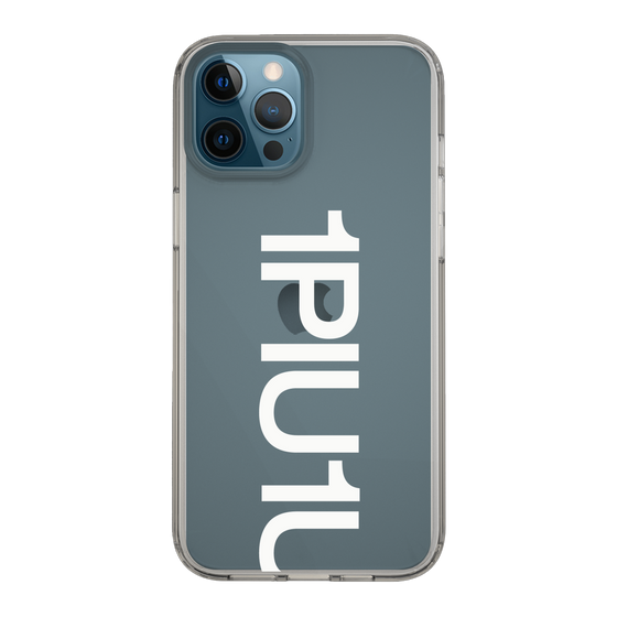 Slim Protection Case for Apple iPhone 12 Pro Max［ 1PIU1UGUALE3 - Logo Bold -White ］