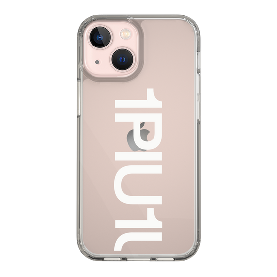 Slim Protection Case for Apple iPhone 13 mini［ 1PIU1UGUALE3 - Logo Bold -White ］