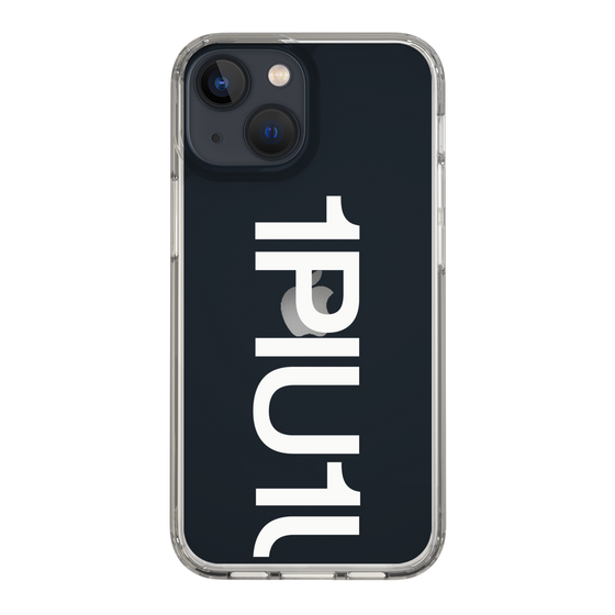 Slim Protection Case for Apple iPhone 13 mini［ 1PIU1UGUALE3 - Logo Bold -White ］