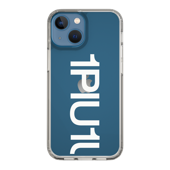 Slim Protection Case for Apple iPhone 13 mini［ 1PIU1UGUALE3 - Logo Bold -White ］