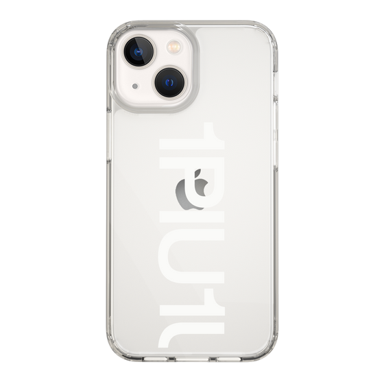 Slim Protection Case for Apple iPhone 13 mini［ 1PIU1UGUALE3 - Logo Bold -White ］