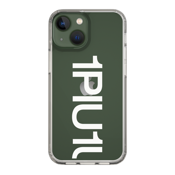 Slim Protection Case for Apple iPhone 13 mini［ 1PIU1UGUALE3 - Logo Bold -White ］