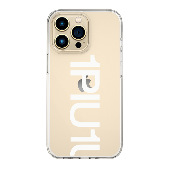 Slim Protection Case for Apple iPhone 13 Pro［ 1PIU1UGUALE3 - Logo Bold -White ］