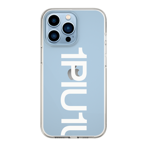 Slim Protection Case for Apple iPhone 13 Pro［ 1PIU1UGUALE3 - Logo Bold -White ］