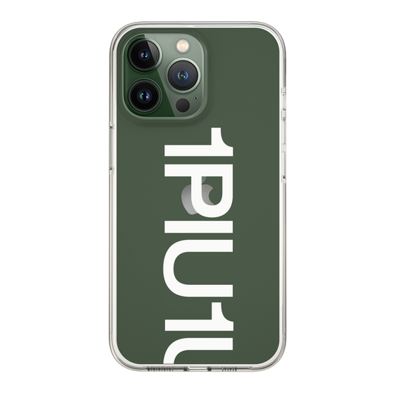 Slim Protection Case for Apple iPhone 13 Pro［ 1PIU1UGUALE3 - Logo Bold -White ］