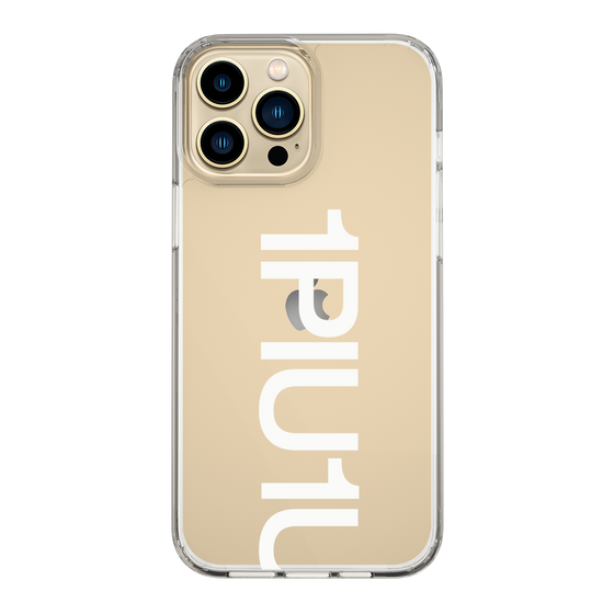 Slim Protection Case for Apple iPhone 13 Pro Max［ 1PIU1UGUALE3 - Logo Bold -White ］