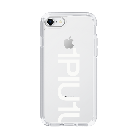 Slim Protection Case for Apple iPhone 8［ 1PIU1UGUALE3 - Logo Bold -White ］
