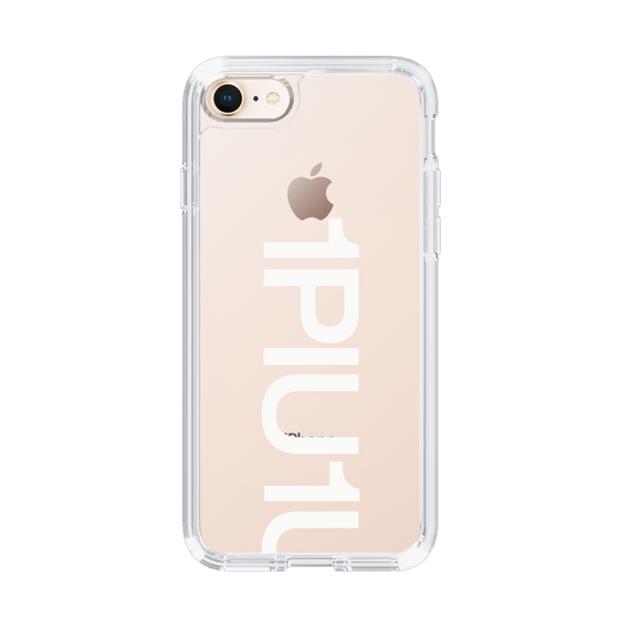 Slim Protection Case for Apple iPhone 8［ 1PIU1UGUALE3 - Logo Bold -White ］