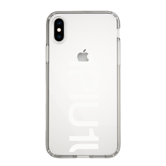 Slim Protection Case for Apple iPhone X［ 1PIU1UGUALE3 - Logo Bold -White ］