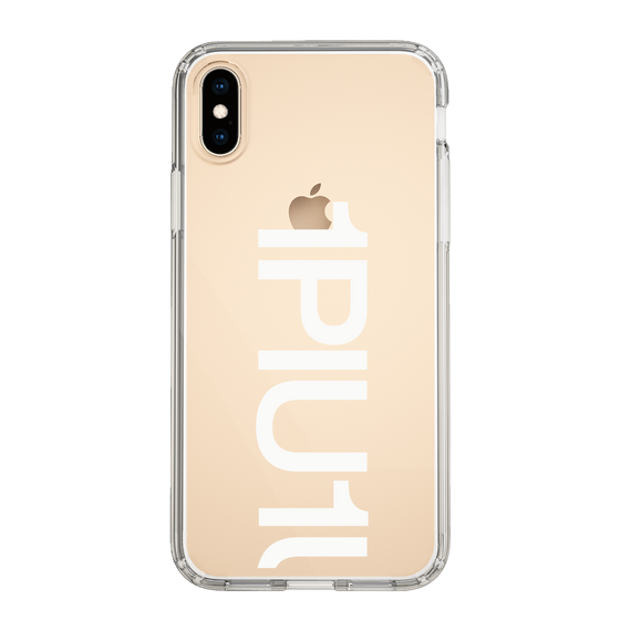 Slim Protection Case for Apple iPhone X［ 1PIU1UGUALE3 - Logo Bold -White ］