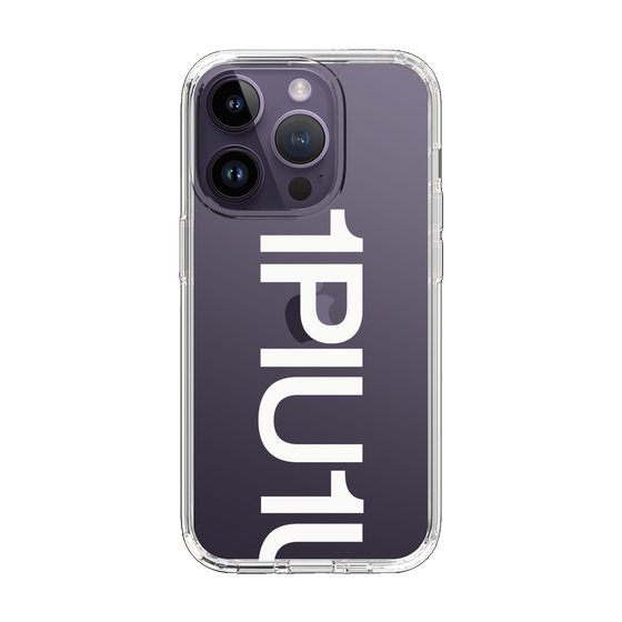 Slim Protection Case for Apple iPhone 14 Pro［ 1PIU1UGUALE3 - Logo Bold -White ］