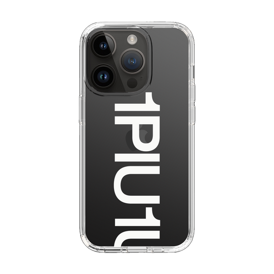 Slim Protection Case for Apple iPhone 14 Pro［ 1PIU1UGUALE3 - Logo Bold -White ］