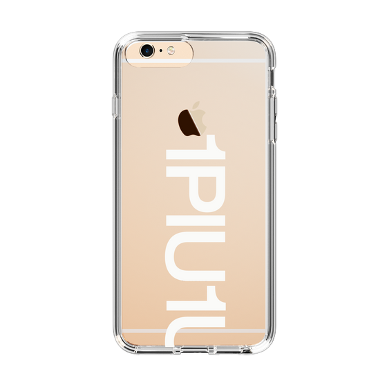 Slim Protection Case for Apple iPhone 6s Plus［ 1PIU1UGUALE3 - Logo Bold -White ］