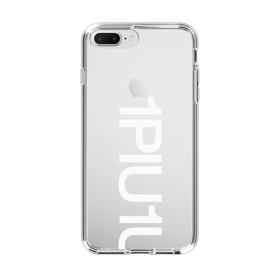 Slim Protection Case for Apple iPhone 7 Plus［ 1PIU1UGUALE3 - Logo Bold -White ］