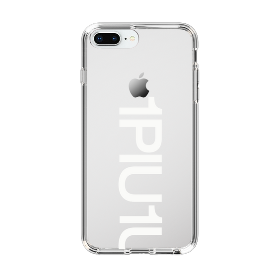 Slim Protection Case for Apple iPhone 8 Plus［ 1PIU1UGUALE3 - Logo Bold -White ］