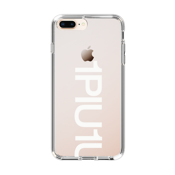 Slim Protection Case for Apple iPhone 8 Plus［ 1PIU1UGUALE3 - Logo Bold -White ］