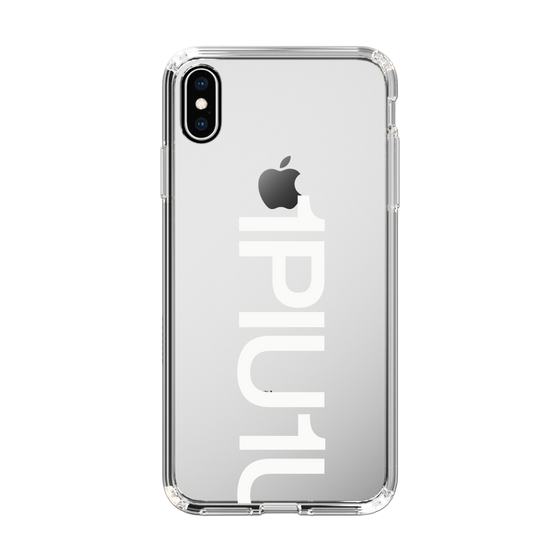 Slim Protection Case for Apple iPhone XS Max［ 1PIU1UGUALE3 - Logo Bold -White ］