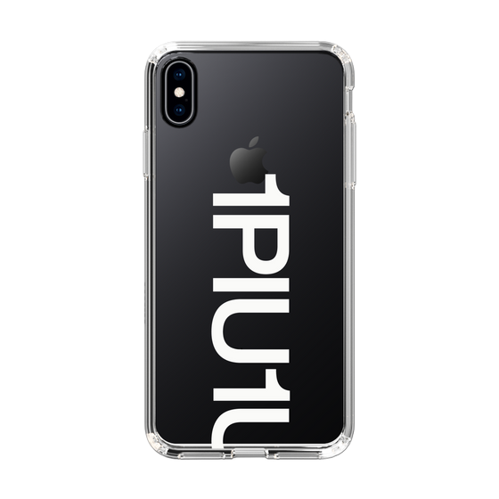 Slim Protection Case for Apple iPhone XS Max［ 1PIU1UGUALE3 - Logo Bold -White ］