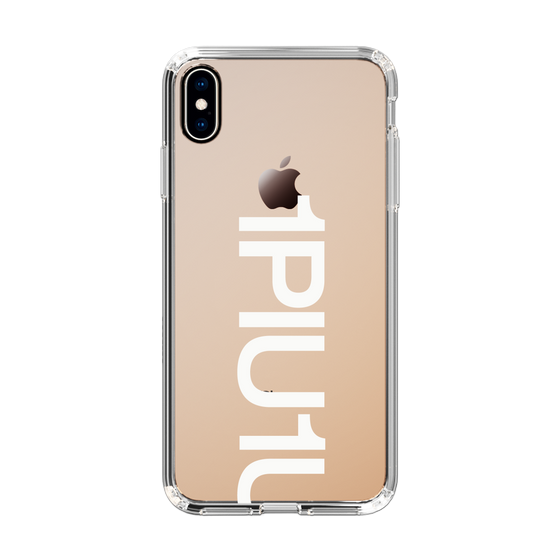 Slim Protection Case for Apple iPhone XS Max［ 1PIU1UGUALE3 - Logo Bold -White ］