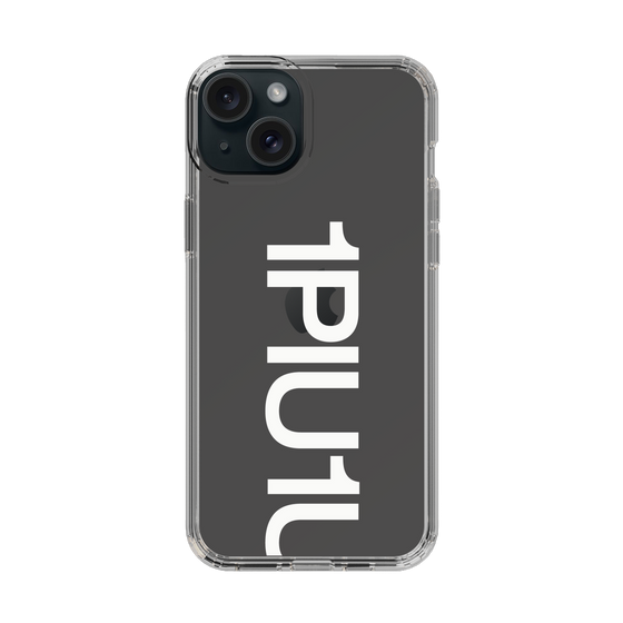 Slim Protection Case for Apple iPhone 15 Plus［ 1PIU1UGUALE3 - Logo Bold -White ］