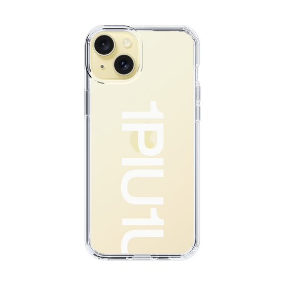 Slim Protection Case for Apple iPhone 15 Plus［ 1PIU1UGUALE3 - Logo Bold -White ］