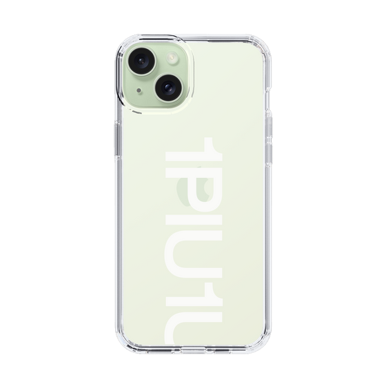 Slim Protection Case for Apple iPhone 15 Plus［ 1PIU1UGUALE3 - Logo Bold -White ］