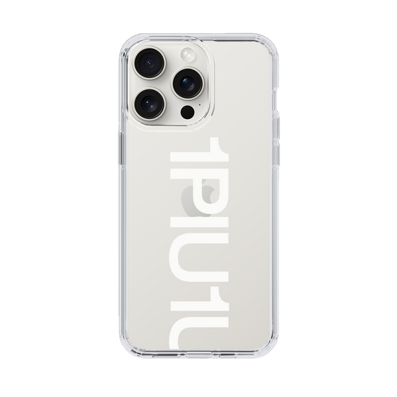 Slim Protection Case for Apple iPhone 15 Pro Max［ 1PIU1UGUALE3 - Logo Bold -White ］