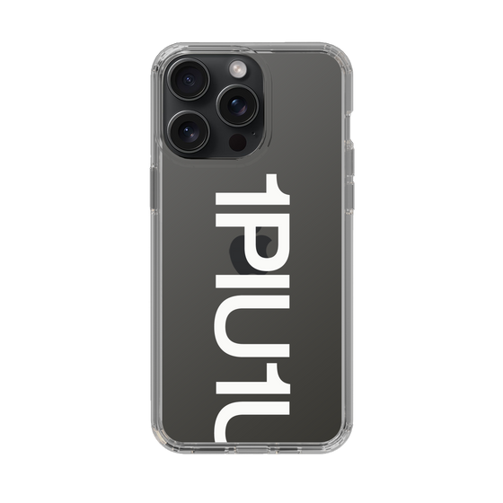 Slim Protection Case for Apple iPhone 15 Pro Max［ 1PIU1UGUALE3 - Logo Bold -White ］
