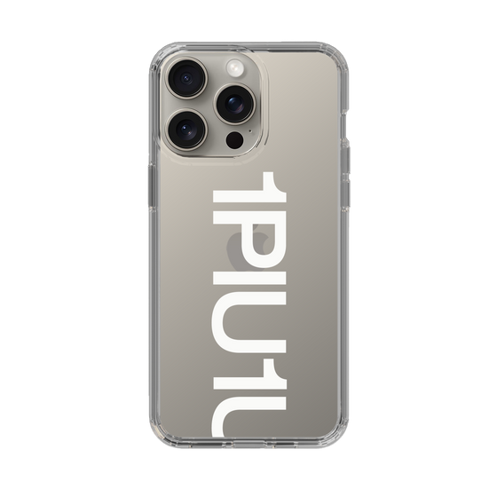 Slim Protection Case for Apple iPhone 15 Pro Max［ 1PIU1UGUALE3 - Logo Bold -White ］