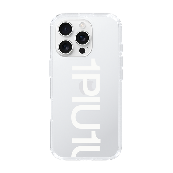 Slim Protection Case for Apple iPhone 16 Pro［ 1PIU1UGUALE3 - Logo Bold -White ］