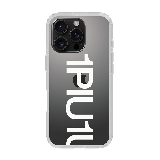 Slim Protection Case for Apple iPhone 16 Pro［ 1PIU1UGUALE3 - Logo Bold -White ］