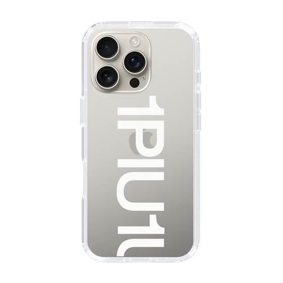 Slim Protection Case for Apple iPhone 16 Pro［ 1PIU1UGUALE3 - Logo Bold -White ］