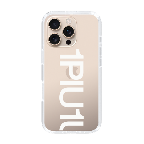 Slim Protection Case for Apple iPhone 16 Pro［ 1PIU1UGUALE3 - Logo Bold -White ］