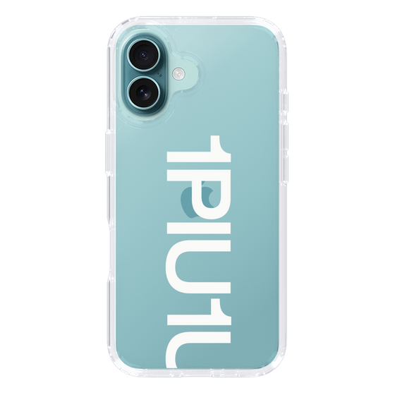 Slim Protection Case for Apple iPhone 16 Plus［ 1PIU1UGUALE3 - Logo Bold -White ］