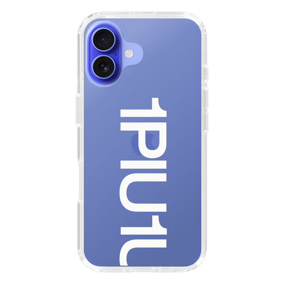 Slim Protection Case for Apple iPhone 16 Plus［ 1PIU1UGUALE3 - Logo Bold -White ］