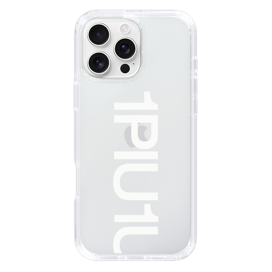 Slim Protection Case for Apple iPhone 16 Pro Max［ 1PIU1UGUALE3 - Logo Bold -White ］