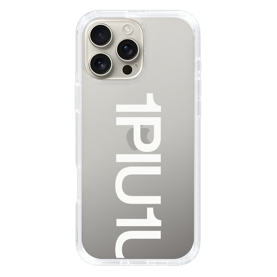 Slim Protection Case for Apple iPhone 16 Pro Max［ 1PIU1UGUALE3 - Logo Bold -White ］