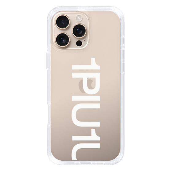 Slim Protection Case for Apple iPhone 16 Pro Max［ 1PIU1UGUALE3 - Logo Bold -White ］