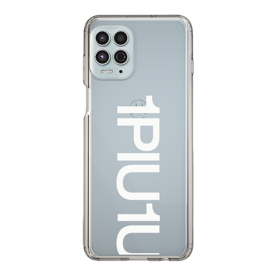 Slim Protection Case for Motorola moto g100［ 1PIU1UGUALE3 - Logo Bold -White ］