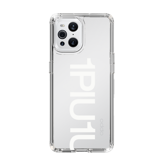 Slim Protection Case for OPPO Find X3 Pro［ 1PIU1UGUALE3 - Logo Bold -White ］