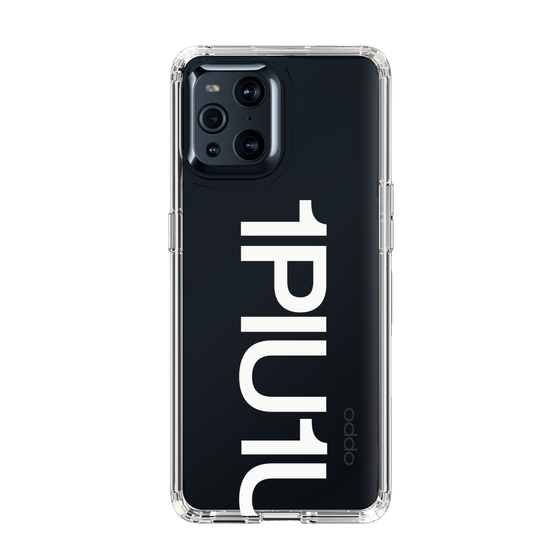Slim Protection Case for OPPO Find X3 Pro［ 1PIU1UGUALE3 - Logo Bold -White ］