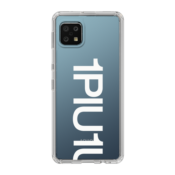 Slim Protection Case for SHARP AQUOS sense6［ 1PIU1UGUALE3 - Logo Bold -White ］