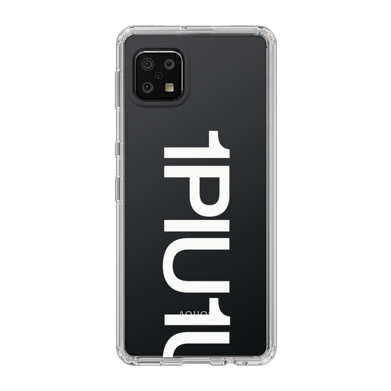 Slim Protection Case for SHARP AQUOS sense6［ 1PIU1UGUALE3 - Logo Bold -White ］