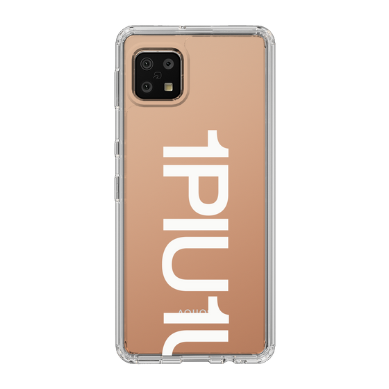 Slim Protection Case for SHARP AQUOS sense6［ 1PIU1UGUALE3 - Logo Bold -White ］