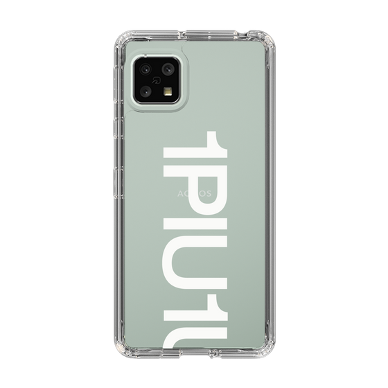 Slim Protection Case for SHARP AQUOS sense5G［ 1PIU1UGUALE3 - Logo Bold -White ］