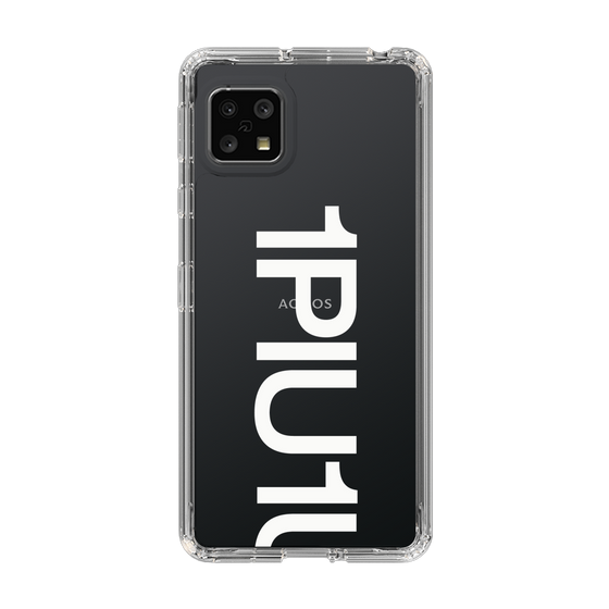 Slim Protection Case for SHARP AQUOS sense5G［ 1PIU1UGUALE3 - Logo Bold -White ］