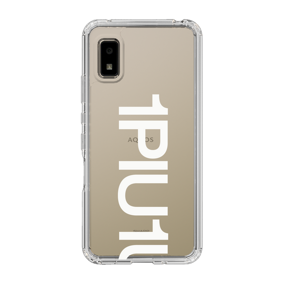 Slim Protection Case for SHARP AQUOS wish2［ 1PIU1UGUALE3 - Logo Bold -White ］