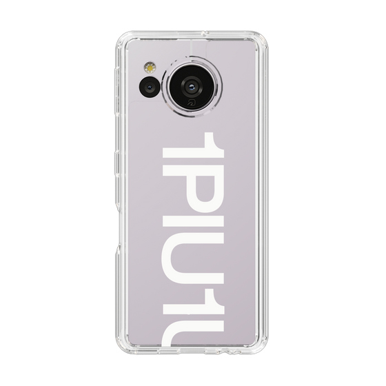Slim Protection Case for SHARP AQUOS sense7［ 1PIU1UGUALE3 - Logo Bold -White ］