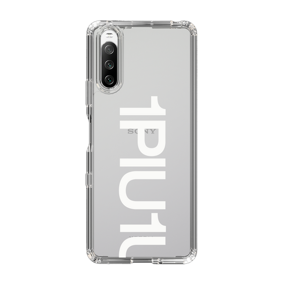 Slim Protection Case for SONY Xperia 10 III［ 1PIU1UGUALE3 - Logo Bold -White ］