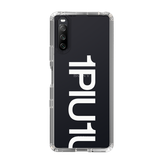 Slim Protection Case for SONY Xperia 10 III［ 1PIU1UGUALE3 - Logo Bold -White ］